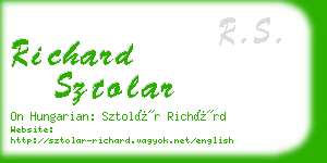 richard sztolar business card